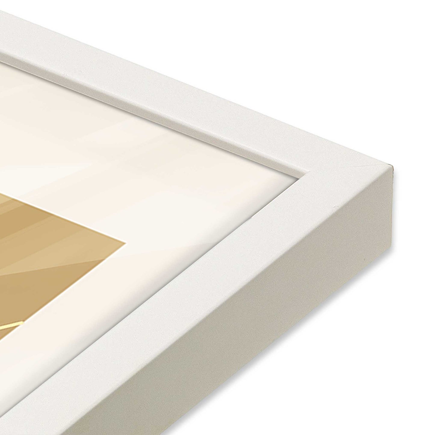 [Color:Opaque White], Picture of art in a Opaque White frame at an angle