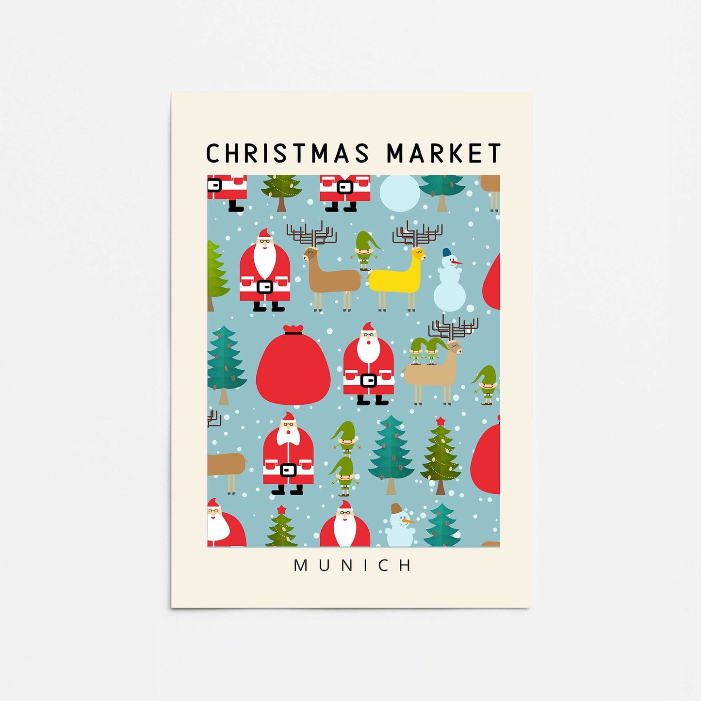 Munich Christmas Market Promotional Rolled Print