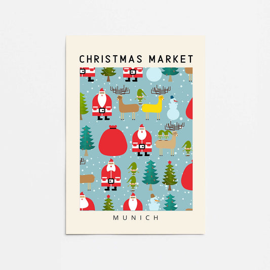 Munich Christmas Market Promotional Rolled Print