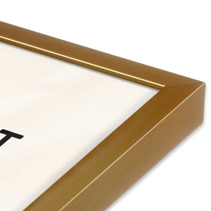 [Color:Polished Gold], Picture of art in a Polished Gold frame at an angle