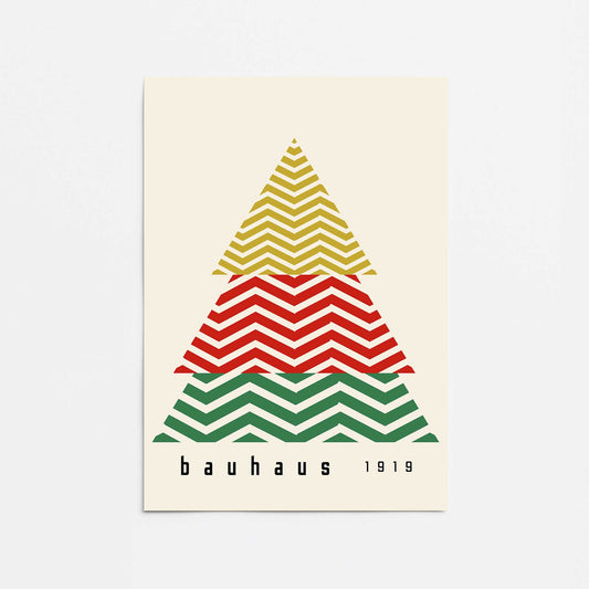 Bauhaus Christmas Tree Promotional Rolled Print