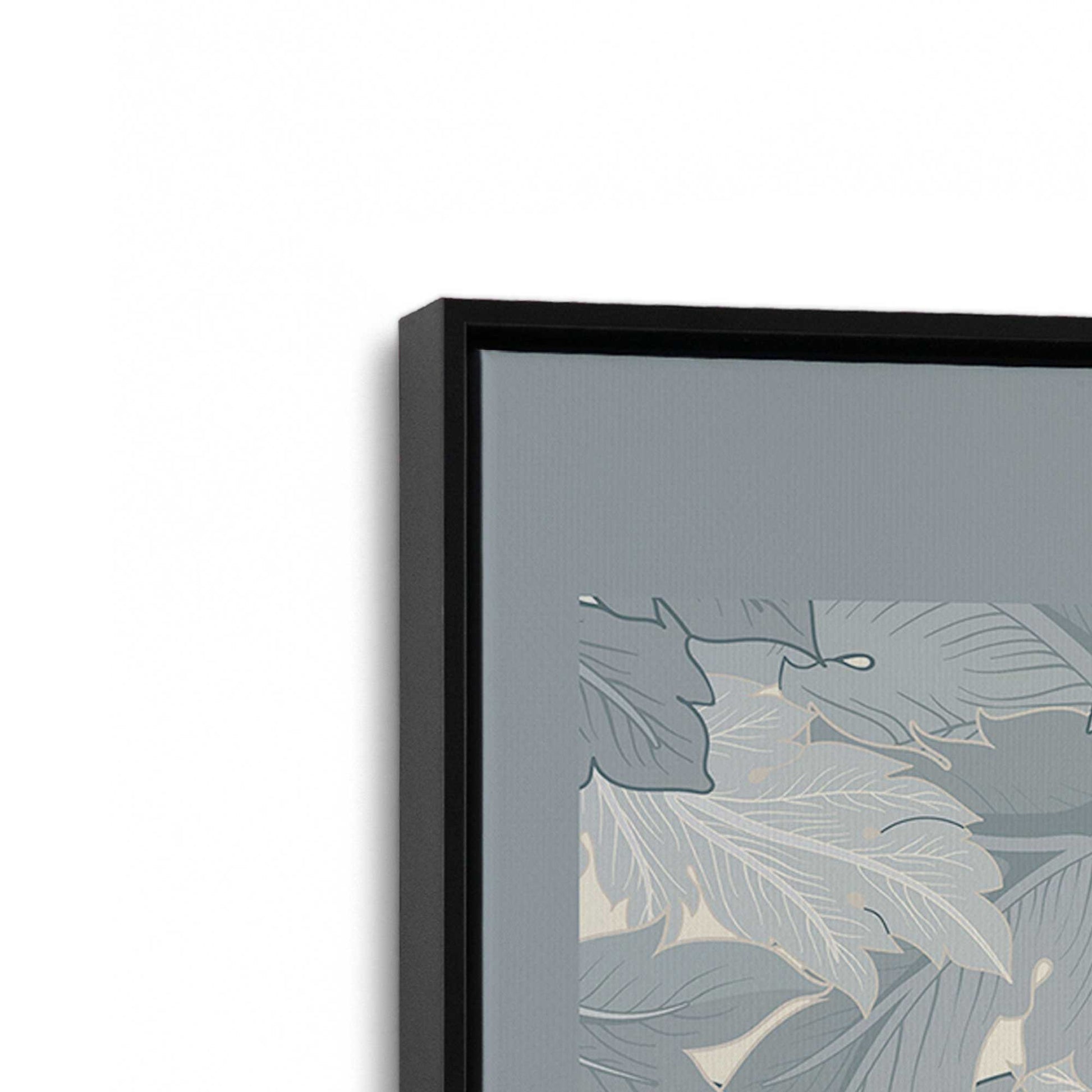 [Color:Satin Black], Picture of art in a Satin Black frame at an angle