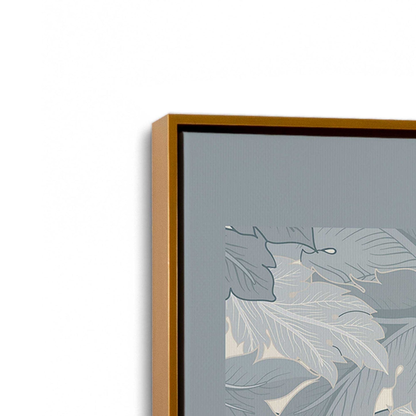 [Color:Polished Gold], Picture of art in a Polished Gold frame at an angle