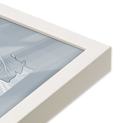 [Color:Opaque White], Picture of art in a Opaque White frame at an angle