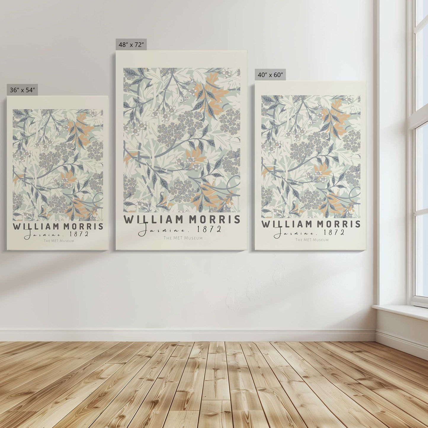 [Color:Stretched Canvas], Image showing the size comparisons