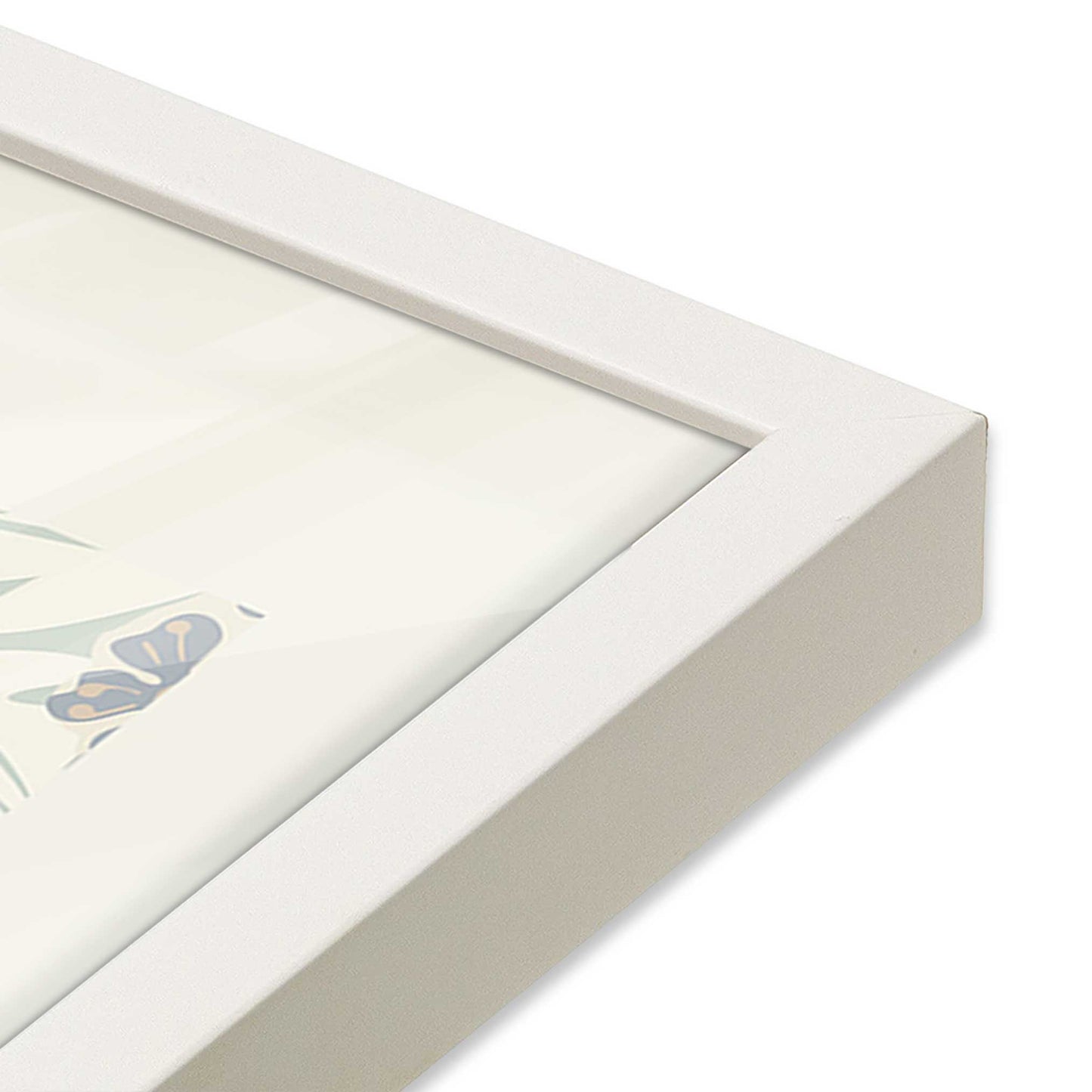 [Color:Opaque White], Picture of art in a Opaque White frame at an angle