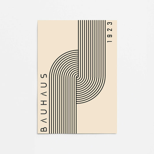Bauhaus Geometric Linework 1923 Promotional Rolled Print