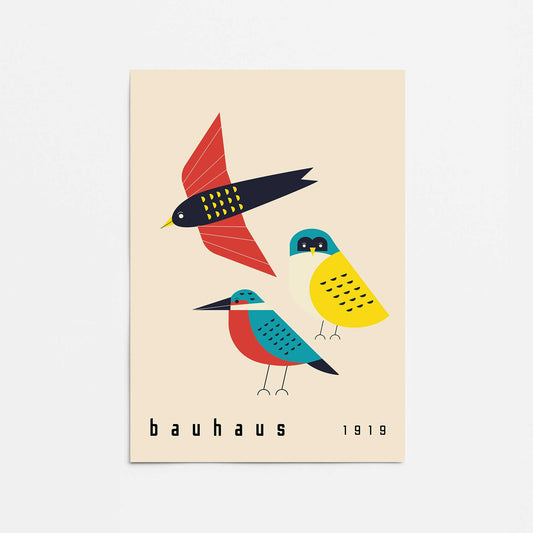 Bauhaus Birds of 1919 Promotional Rolled Print