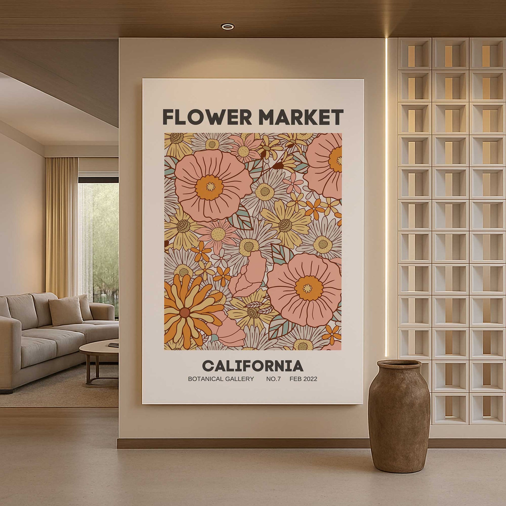[Color:Stretched Canvas], Picture of art in a room
