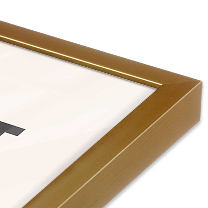 [Color:Polished Gold], Picture of art in a Polished Gold frame at an angle