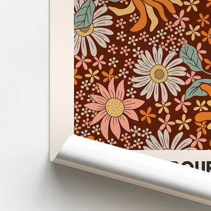 Retro Strasbourg Flower Market Promotional Rolled Print