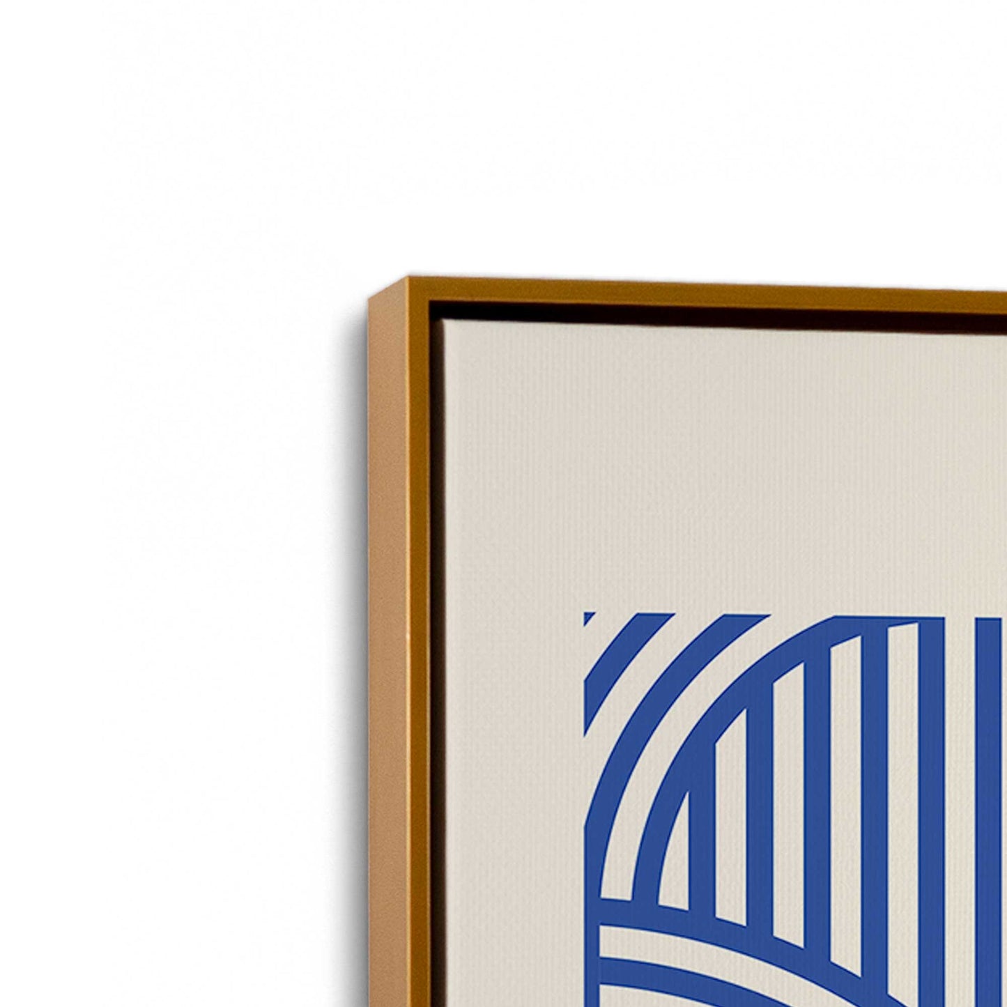 [Color:Polished Gold], Picture of art in a Polished Gold frame at an angle