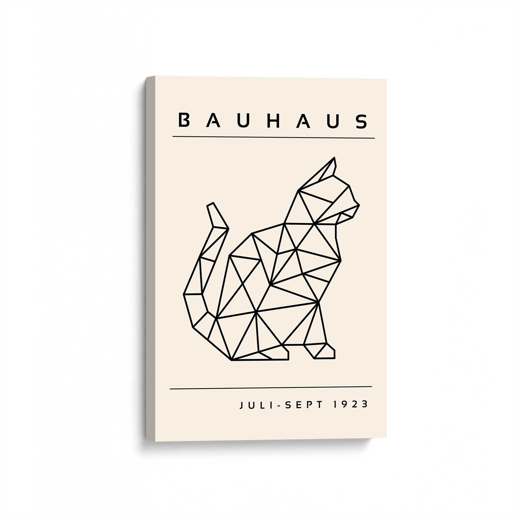 Bauhaus Geometric Cat 1923 canvas print