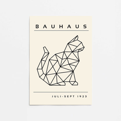 Bauhaus Geometric Cat 1923 Promotional Rolled Print
