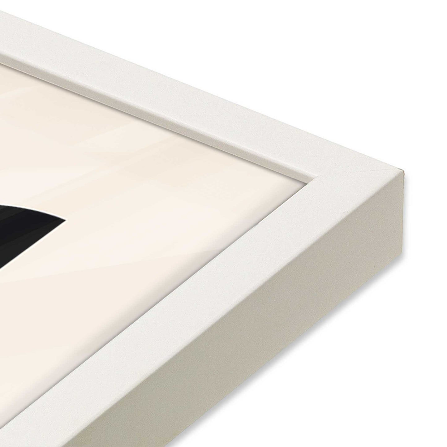 [Color:Opaque White], Picture of art in a Opaque White frame at an angle