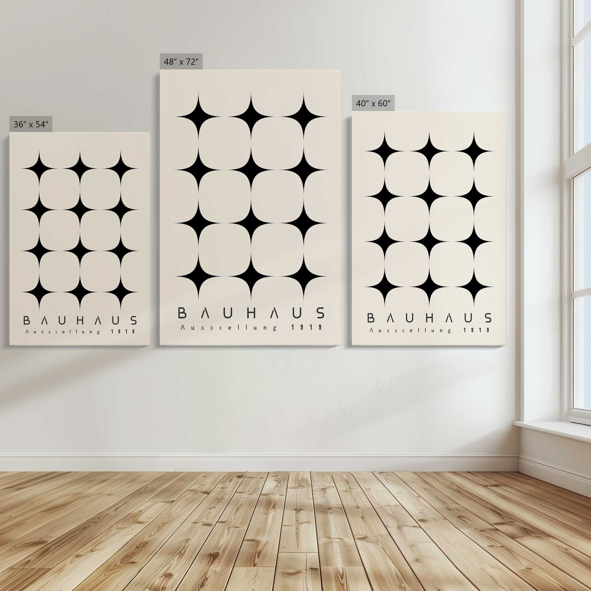 [Color:Stretched Canvas], Image showing the size comparisons