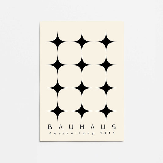 Minimalist Bauhaus Stars Promotional Rolled Print