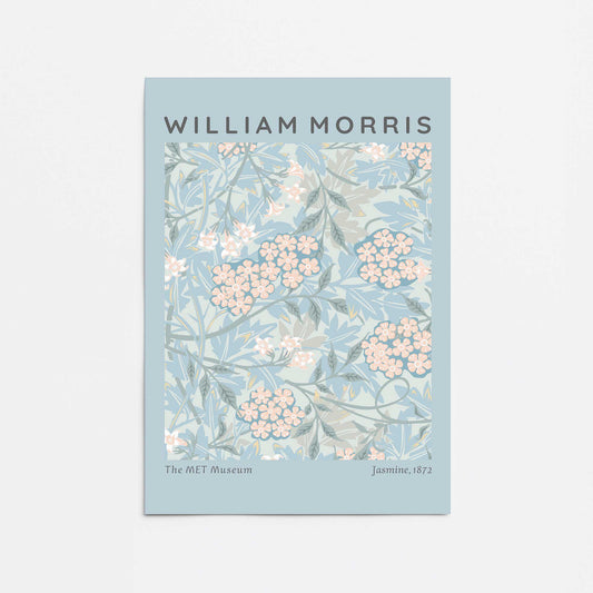Pale Blue Jasmine by William Morris Promotional Rolled Print