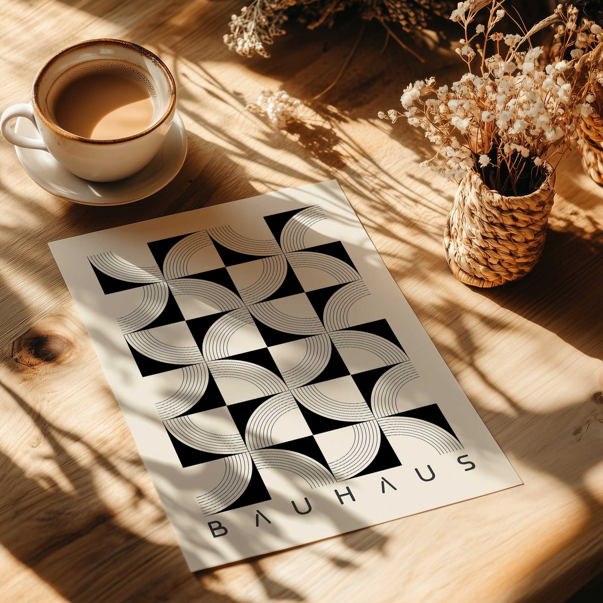 Abstract Bauhaus Symmetry Grid Print – Frametolia.