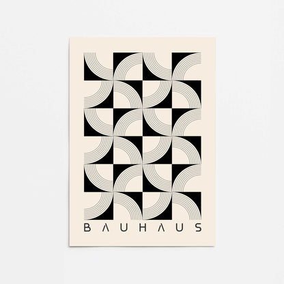 Abstract Bauhaus Symmetry Grid Promotional Rolled Print