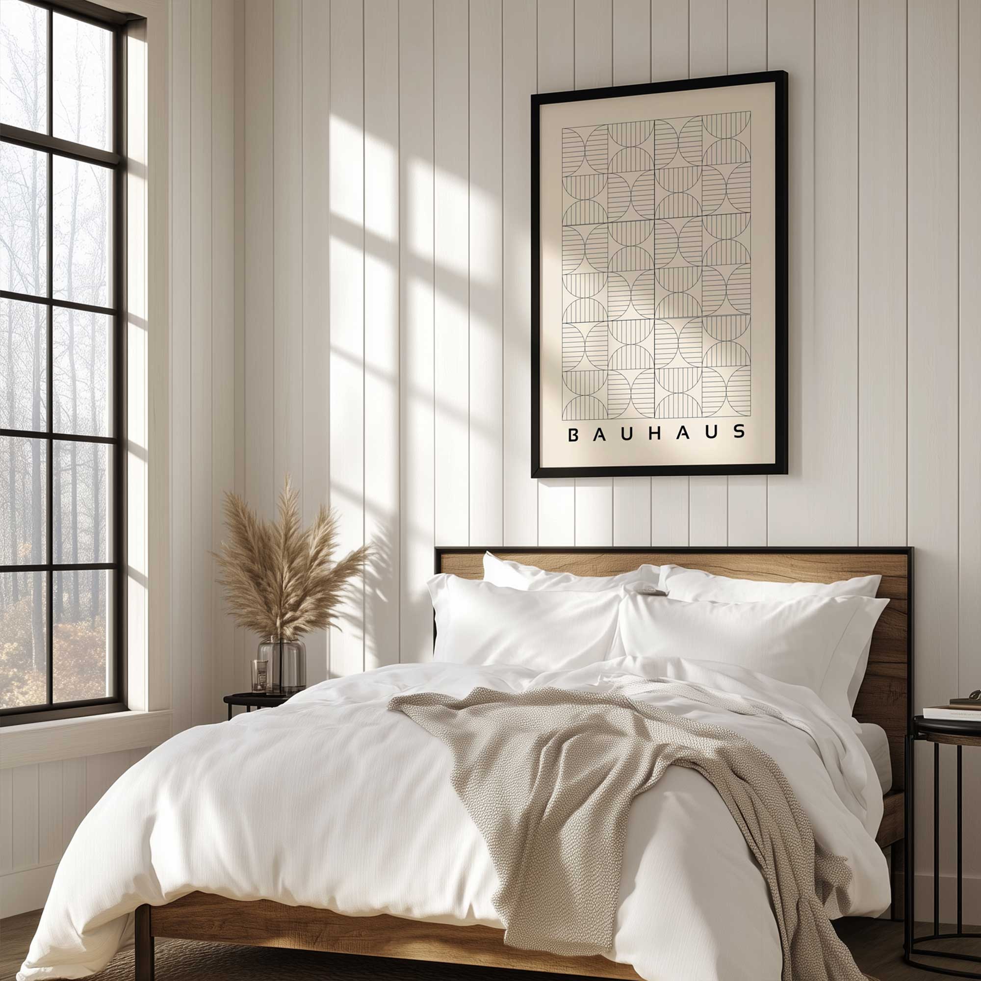 Bauhaus Minimalist Grid Motif Print – Frametolia.