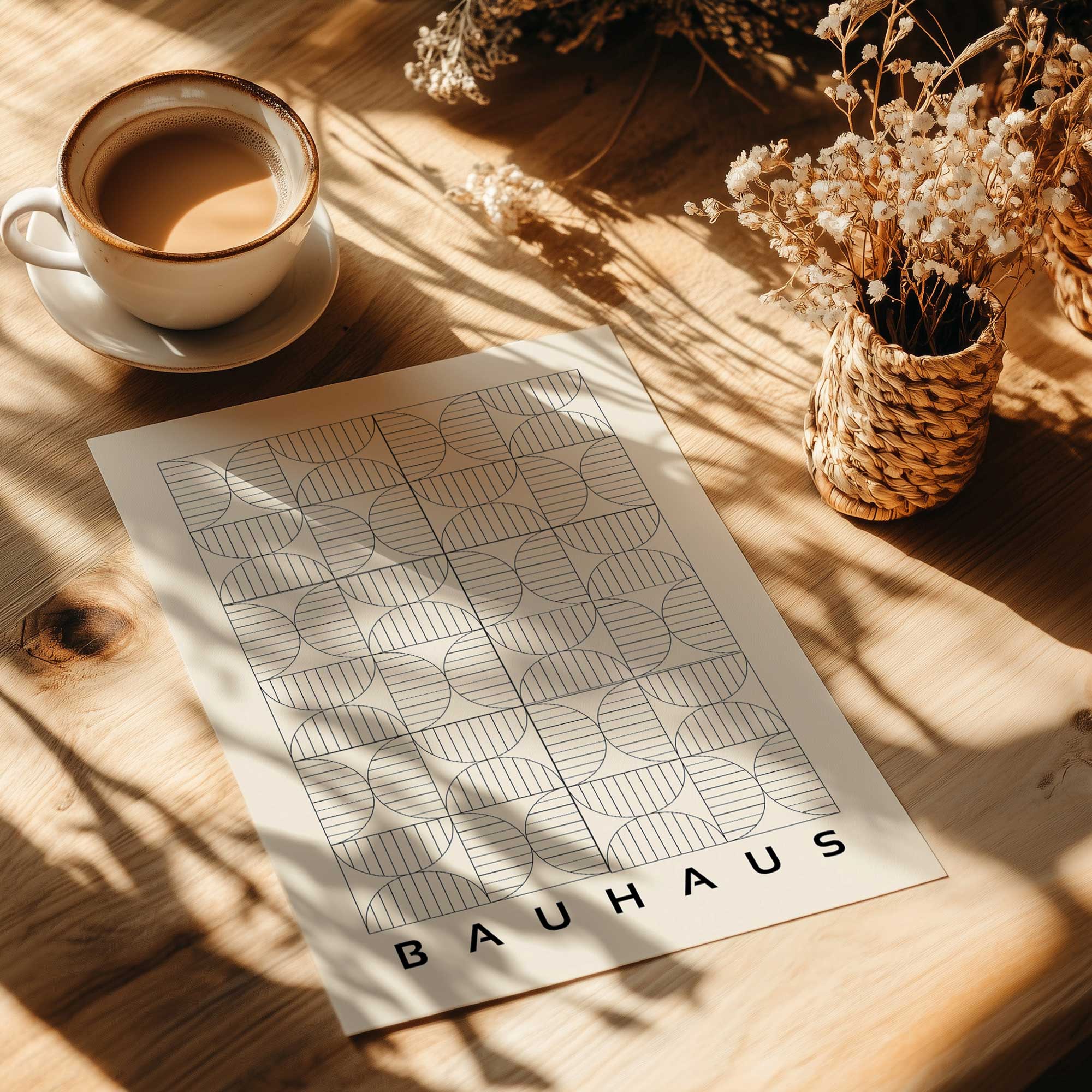 Bauhaus Minimalist Grid Motif Print – Frametolia.