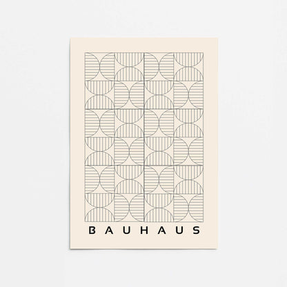 Bauhaus Minimalist Grid Motif Promotional Rolled Print