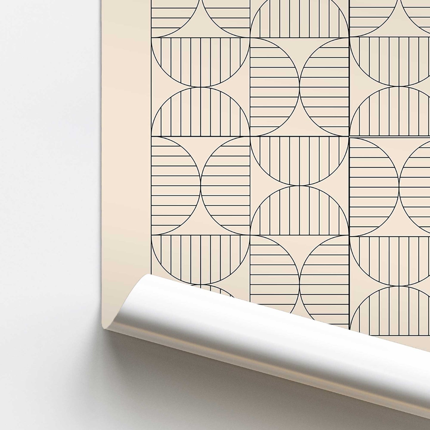 Bauhaus Minimalist Grid Motif Promotional Rolled Print