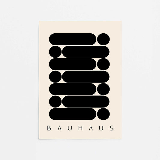 Bauhaus Abstract Rounded Layers Promotional Rolled Print