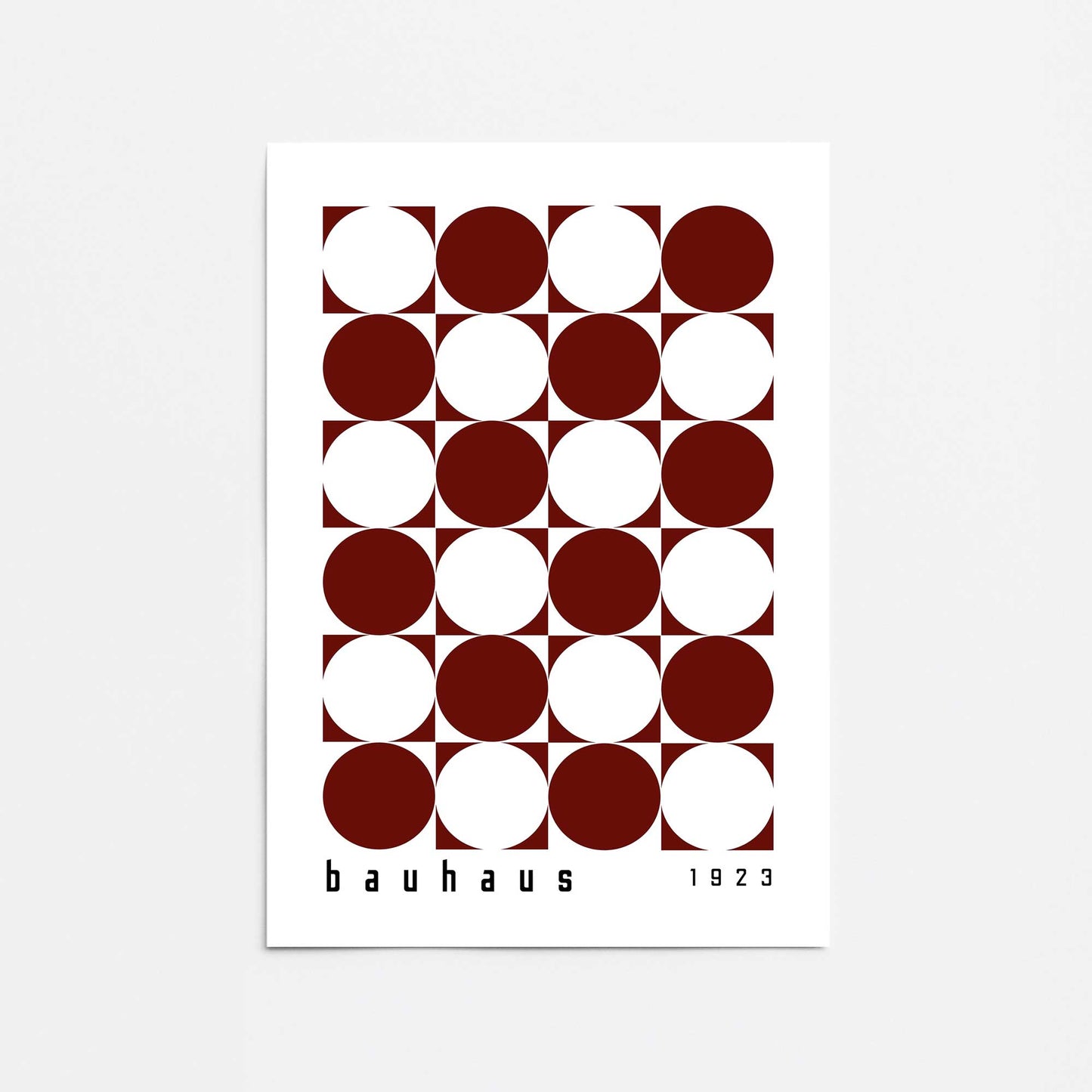 Bauhaus Burgundy Contrast Promotional Rolled Print