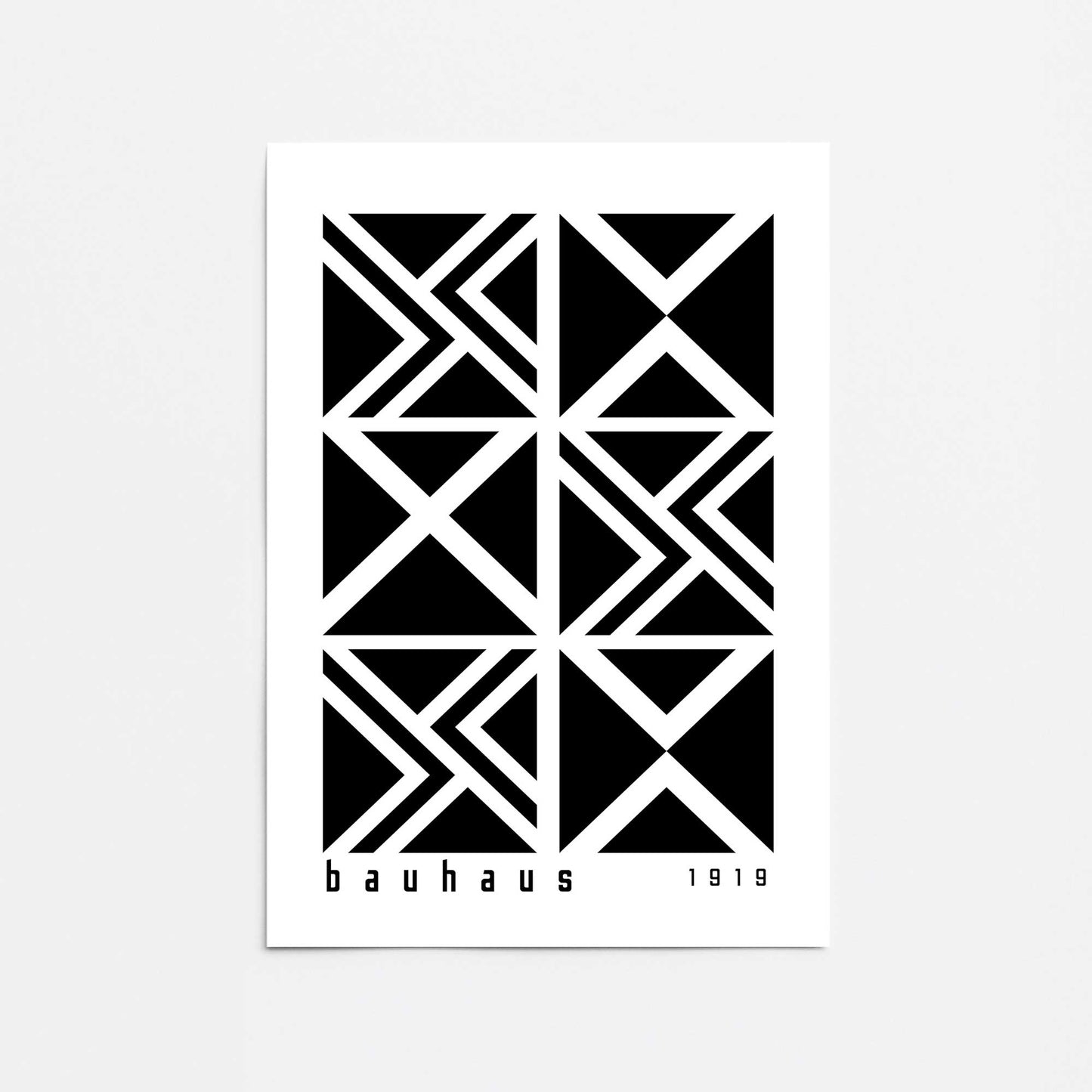 Triangle Bauhaus Grid Promotional Rolled Print