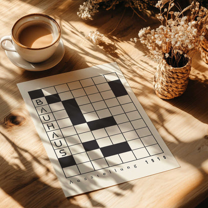 Bauhaus Crossword Composition Print