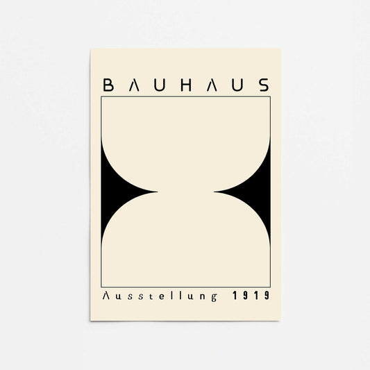 Bauhaus Monochrome Hourglass Promotional Rolled Print