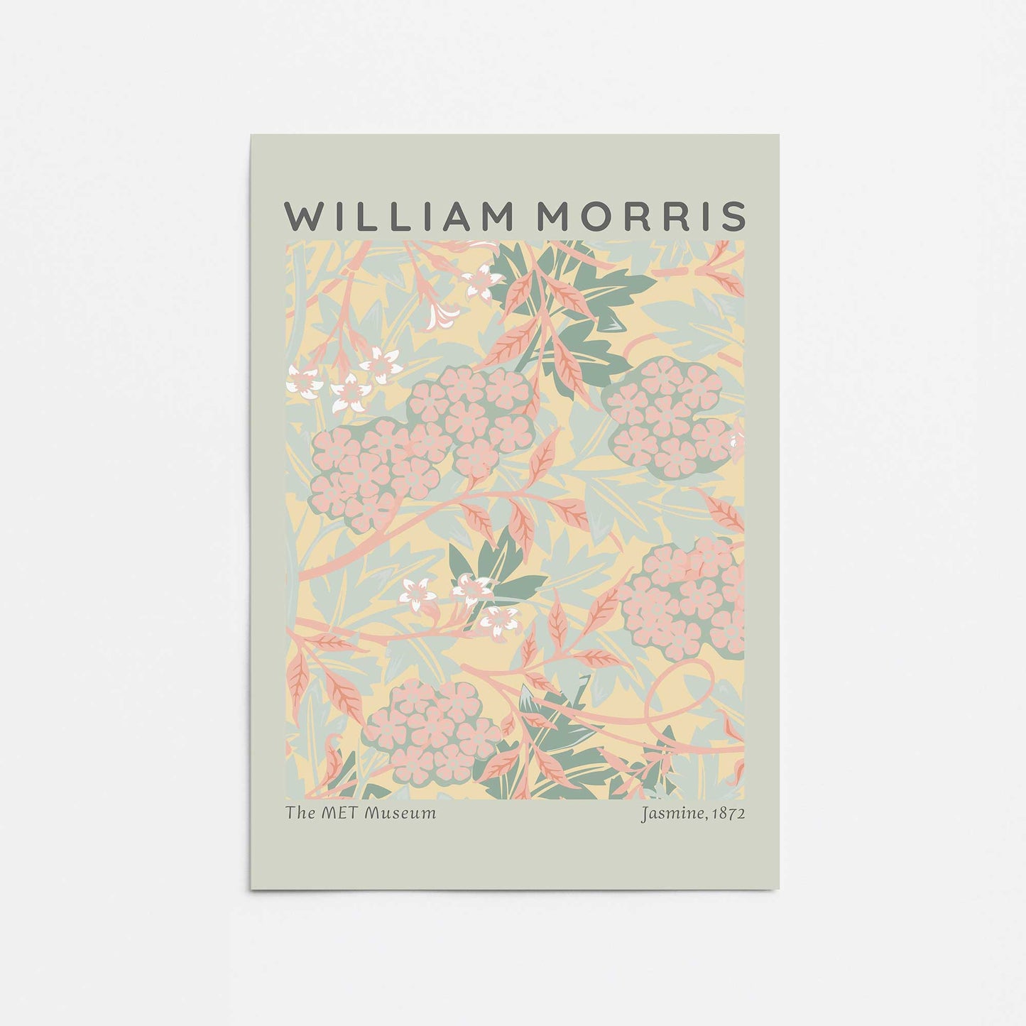 Soft Sage Jasmine by William Morris Promotional Rolled Print