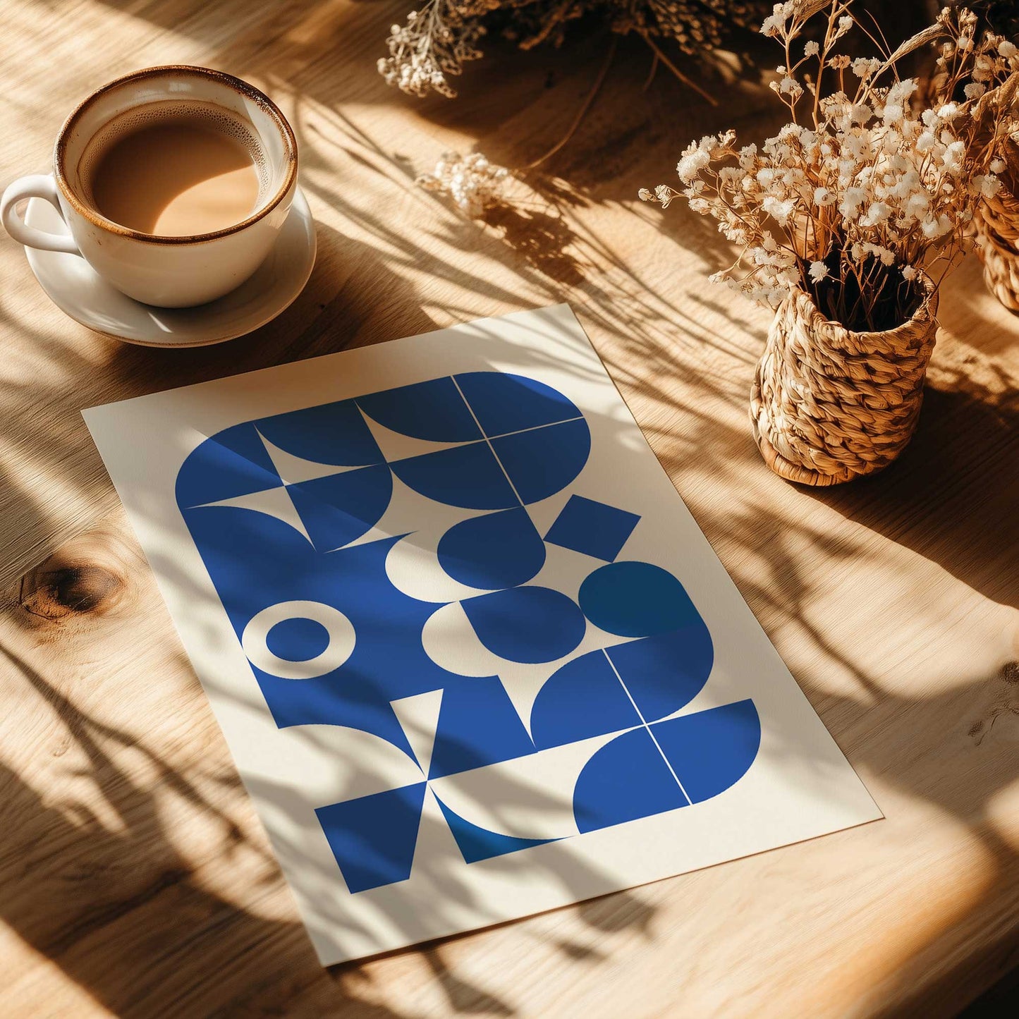 Modern Blue Forms Print