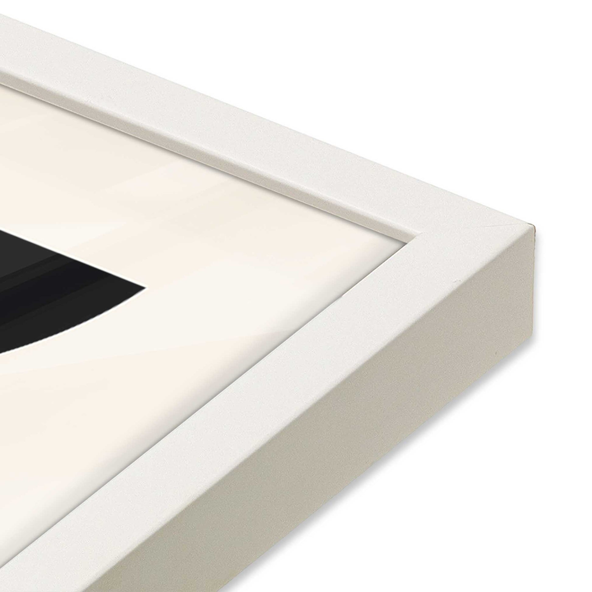 [Color:Opaque White], Picture of art in a Opaque White frame of the corner