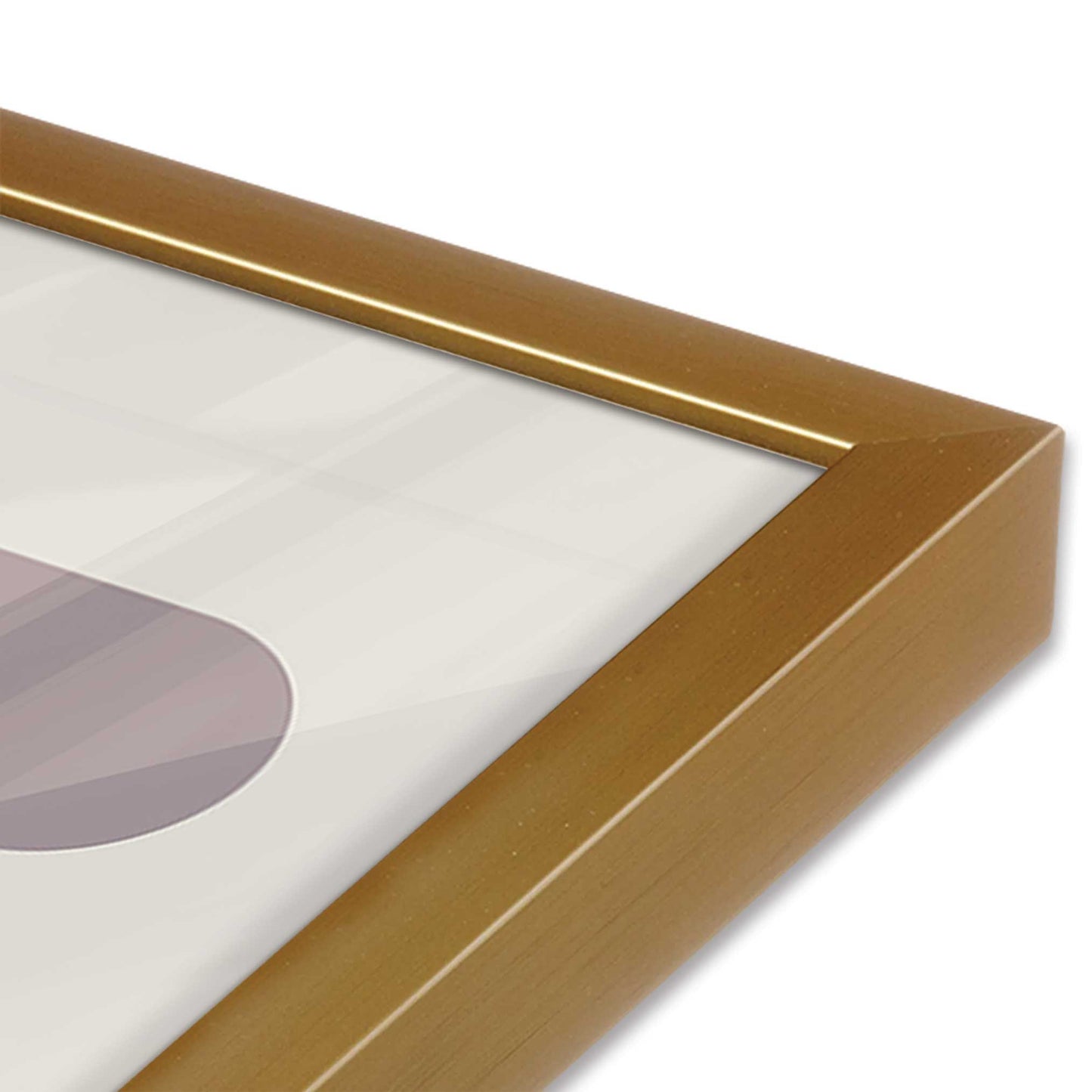 [Color:Polished Gold], Picture of art in a Polished Gold frame at an angle