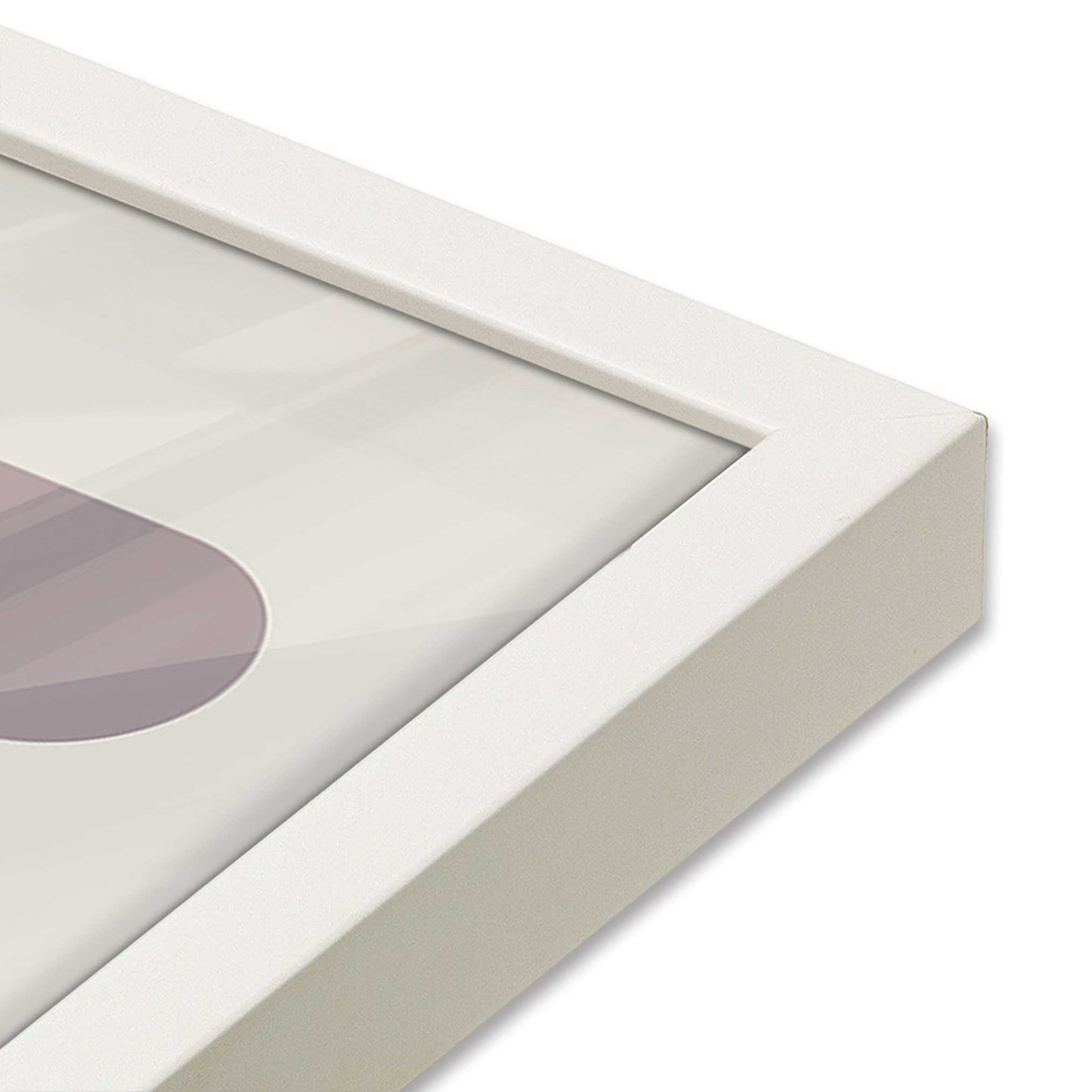 [Color:Opaque White], Picture of art in a Opaque White frame at an angle