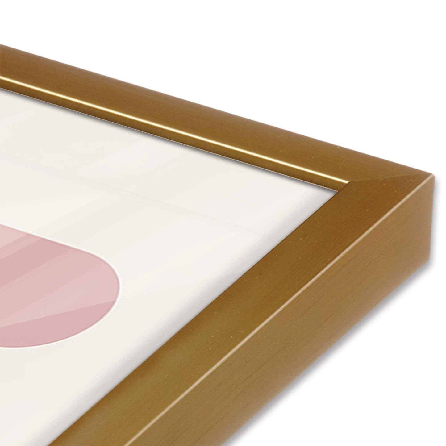 [Color:Polished Gold], Picture of art in a Polished Gold frame at an angle