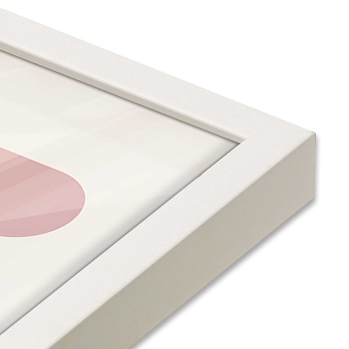 [Color:Opaque White], Picture of art in a Opaque White frame at an angle