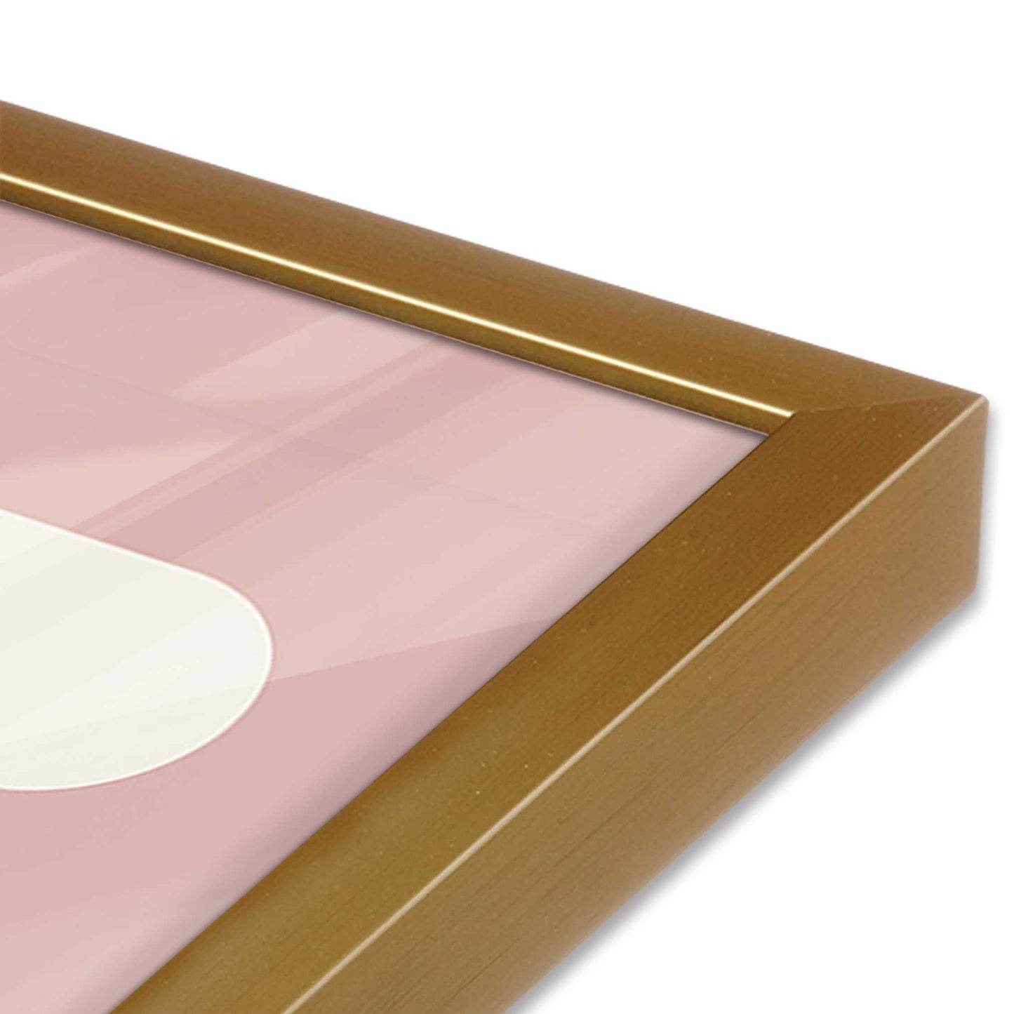 [Color:Polished Gold], Picture of art in a Polished Gold frame at an angle