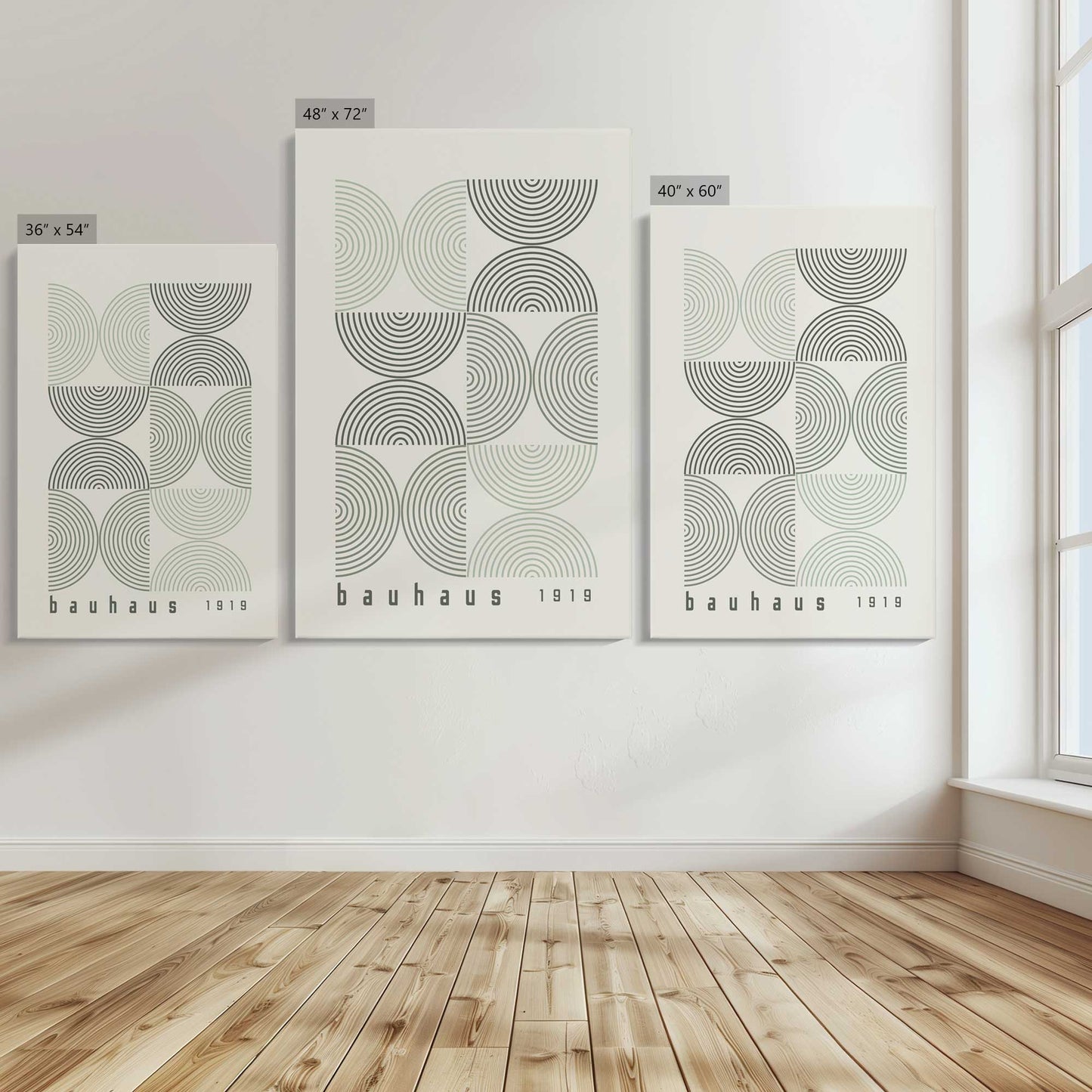 [Color:Stretched Canvas], Image showing the size comparisons