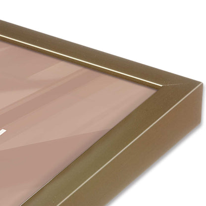 [Color:Brushed Gold], Picture of art in a Brushed Gold frame at an angle