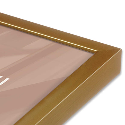 [Color:Polished Gold], Picture of art in a Polished Gold frame at an angle