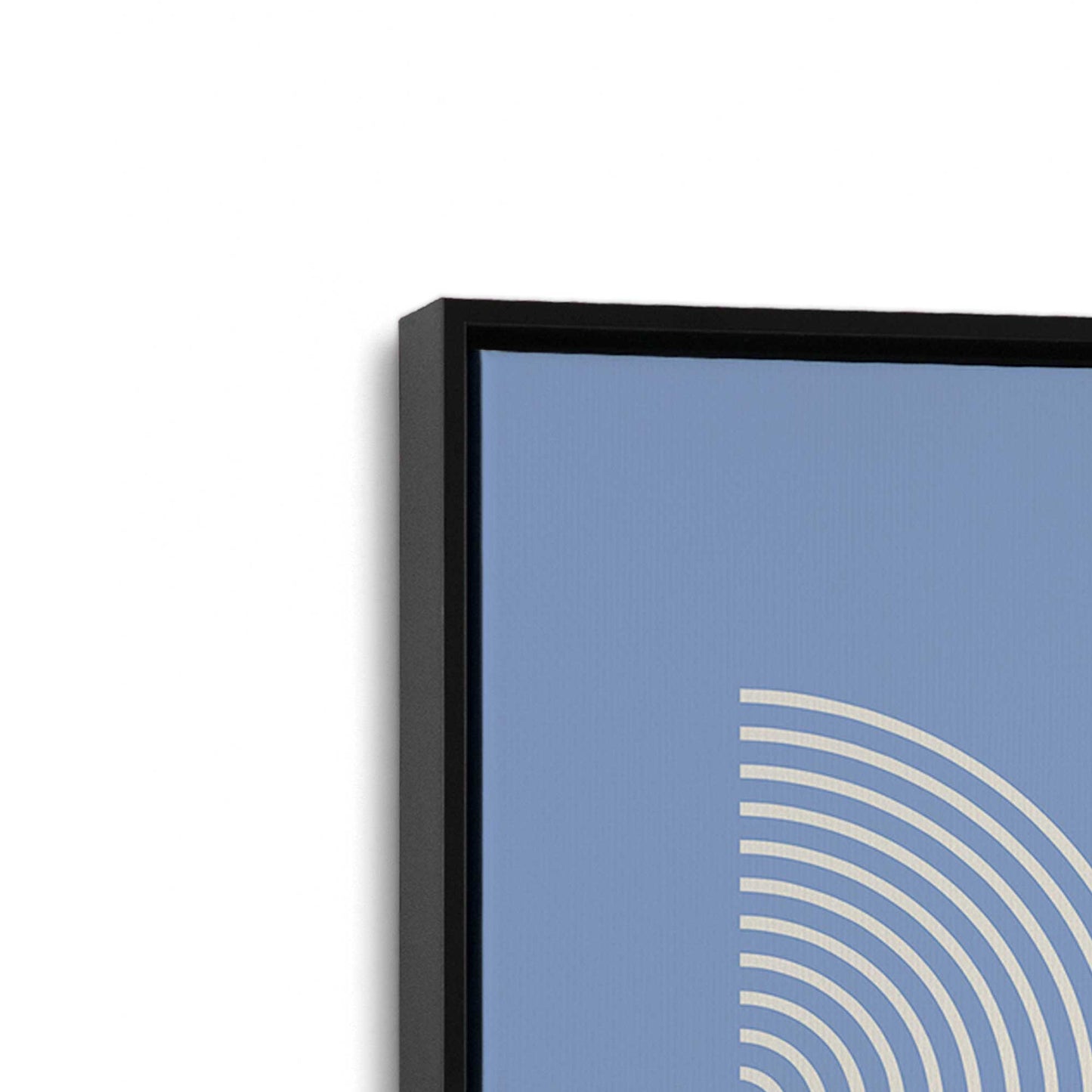 [Color:Satin Black], Picture of art in a Satin Black frame at an angle