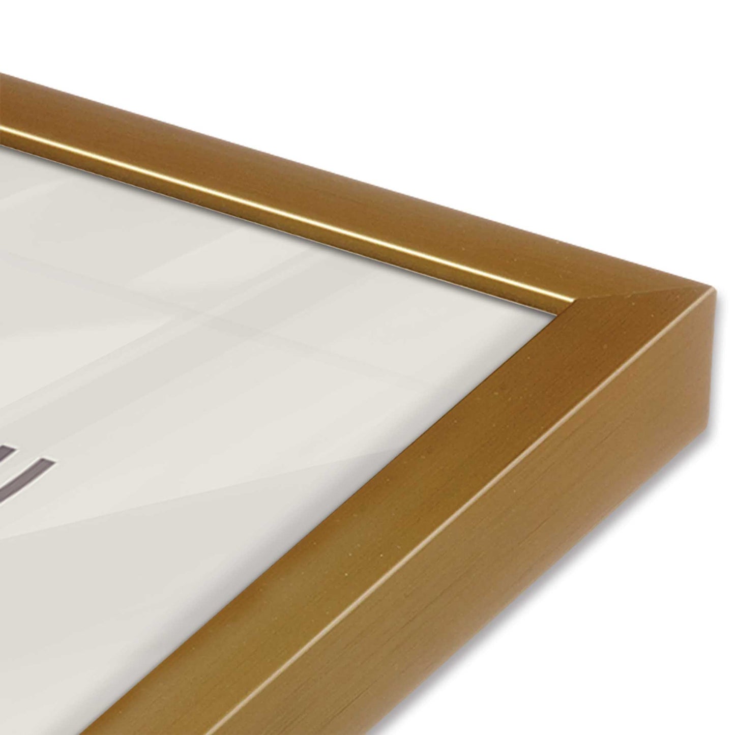 [Color:Polished Gold], Picture of art in a Polished Gold frame at an angle