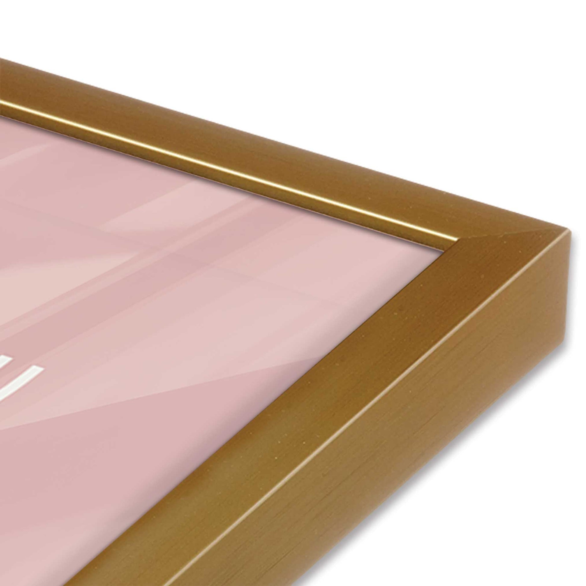 [Color:Polished Gold], Picture of art in a Polished Gold frame at an angle