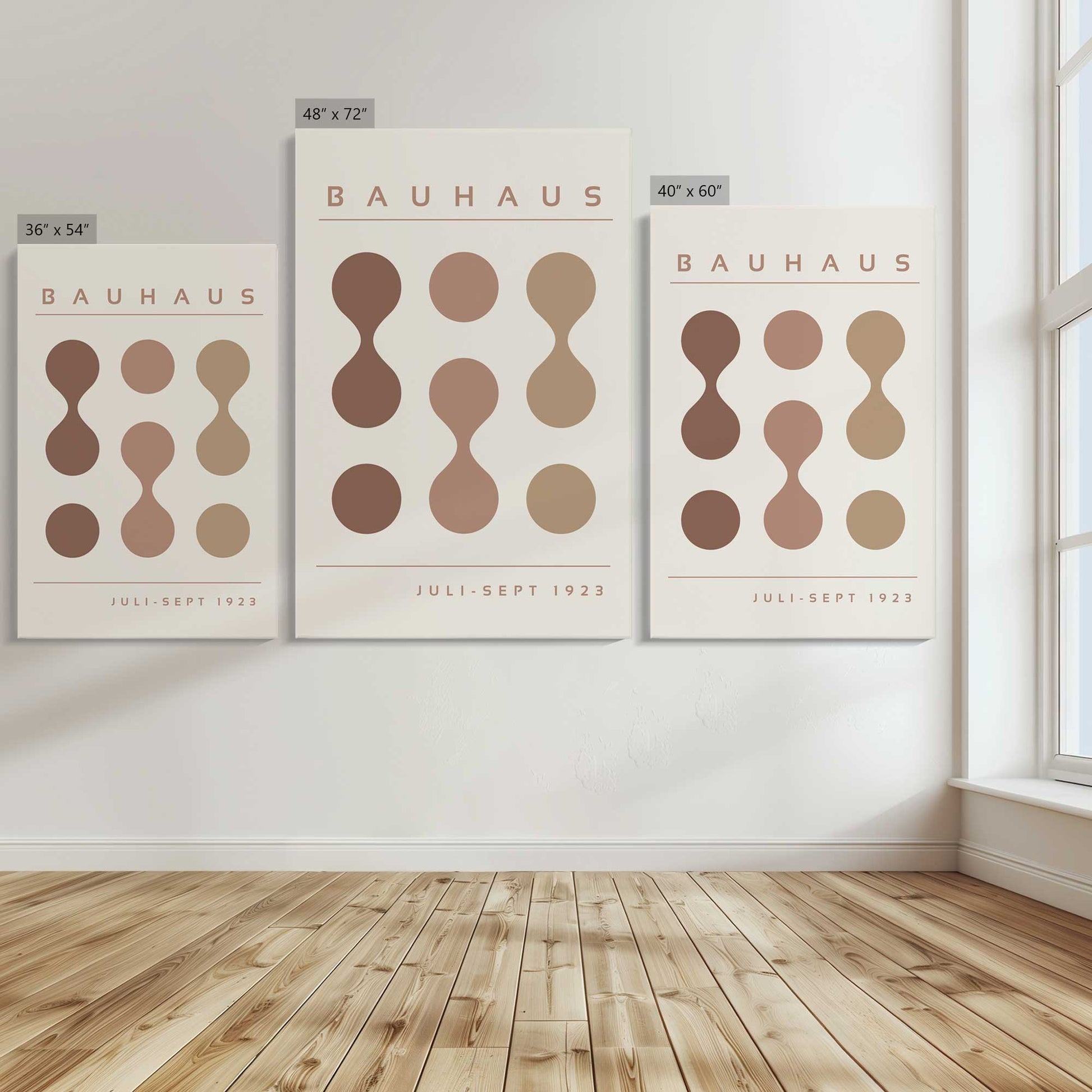 [Color:Stretched Canvas], Image showing the size comparisons