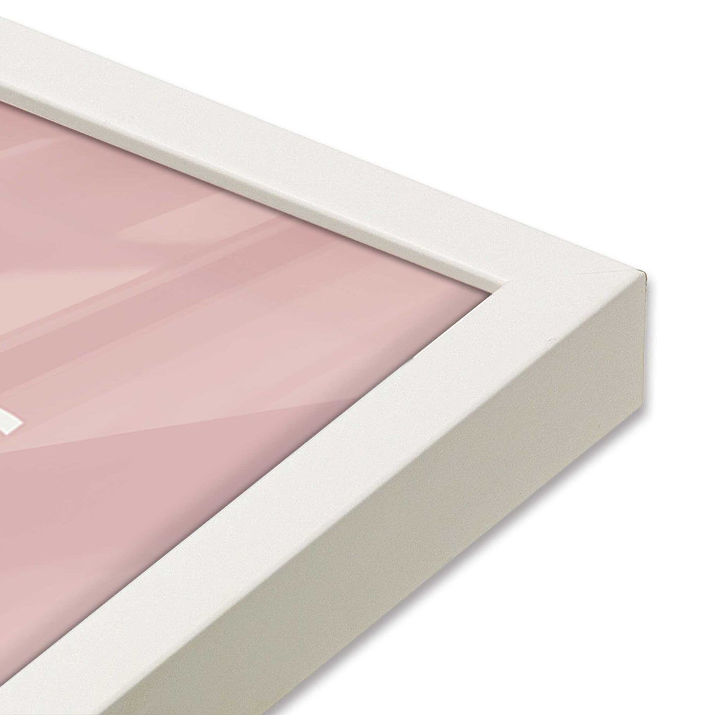 [Color:Opaque White], Picture of art in a Opaque White frame at an angle