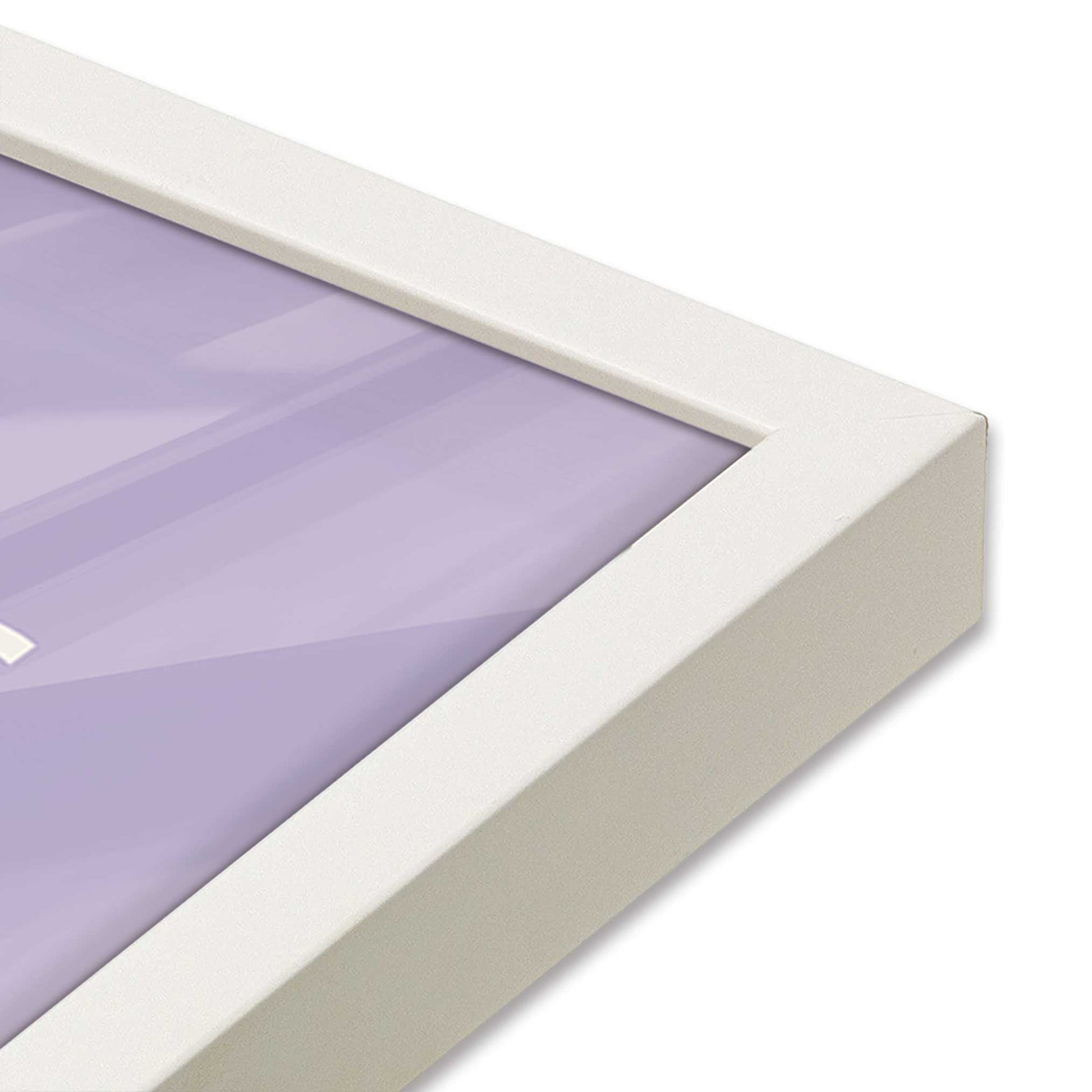 [Color:Opaque White], Picture of art in a Opaque White frame at an angle